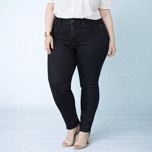 Lane Bryant - Black Curvy Fit High-Rise Skinny Jeans - Womens 18